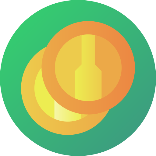 cryptovaluta Flat Circular Gradient icoon