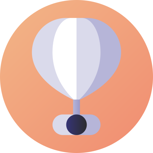 luchtballon Flat Circular Gradient icoon