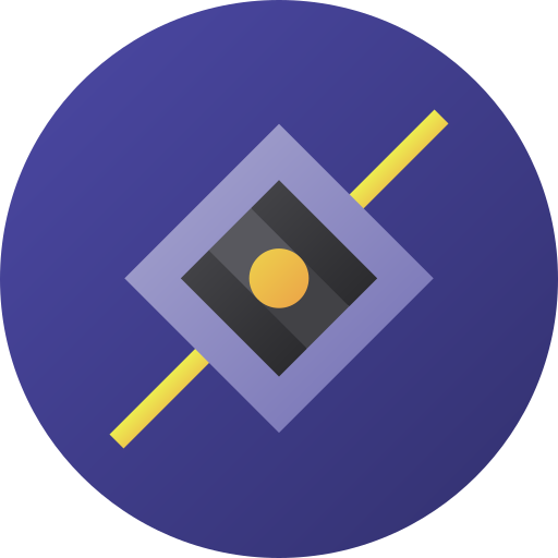 satélite Flat Circular Gradient icono