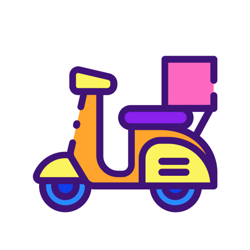 bici di consegna Good Ware Lineal Color icona