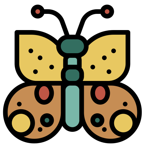 vlinder Generic Outline Color icoon