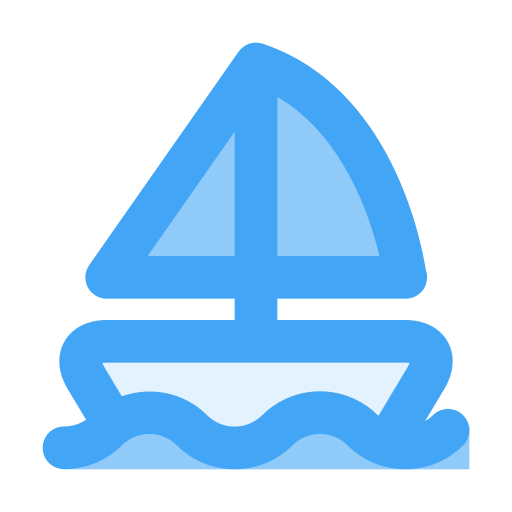 bateau à voile Generic Blue Icône