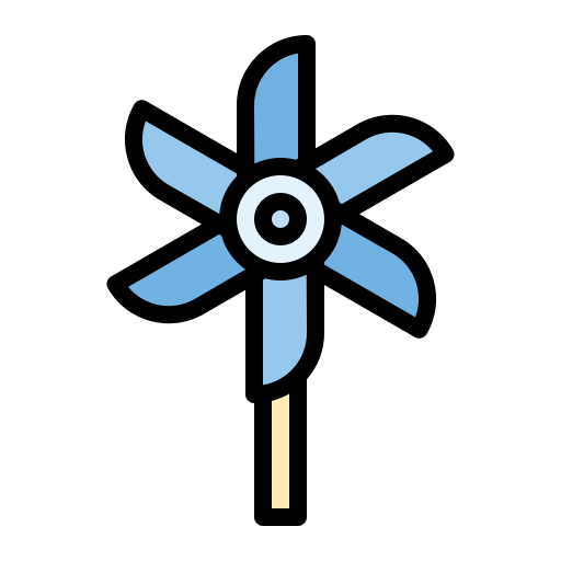 pinwheel Generic Outline Color icoon