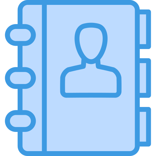 Contact book Generic Blue icon