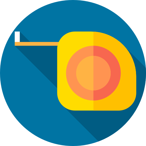 미터 Flat Circular Flat icon