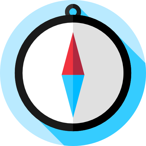 kompas Flat Circular Flat icoon