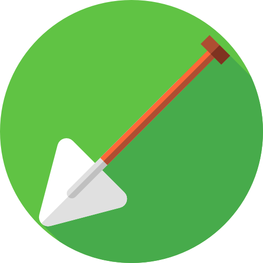Shovel Flat Circular Flat icon