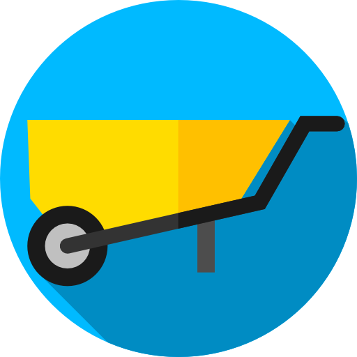 kruiwagen Flat Circular Flat icoon