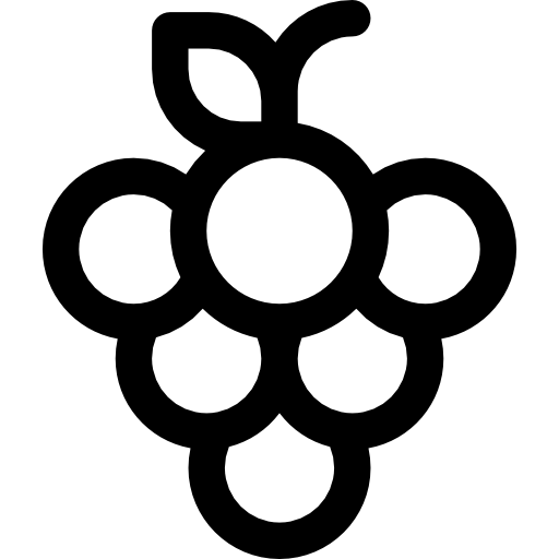 uvas Basic Rounded Lineal icono