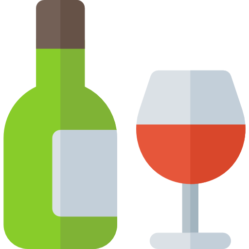 wijn Basic Rounded Flat icoon