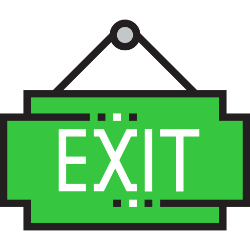 Exit Detailed Straight Lineal color icon