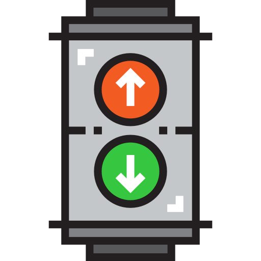 Elevator Detailed Straight Lineal color icon