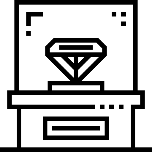 diamante Detailed Straight Lineal icona
