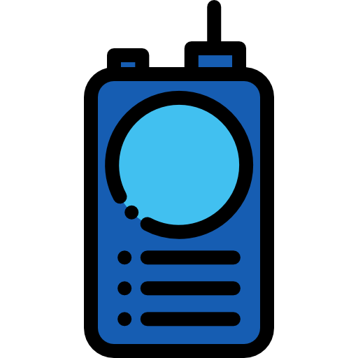 walkie talkie Detailed Rounded Lineal color icon
