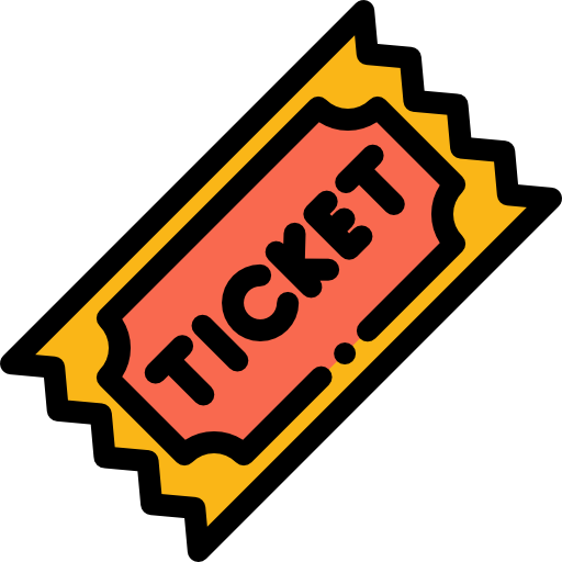 Ticket Detailed Rounded Lineal color icon
