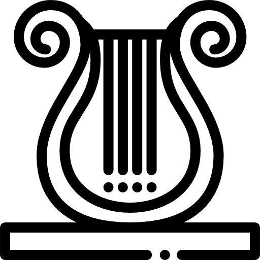 harfa Detailed Rounded Lineal ikona