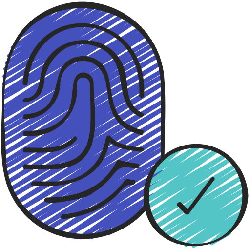 biometrische herkenning Juicy Fish Sketchy icoon