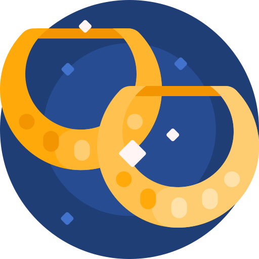 Серьги-кольца Detailed Flat Circular Flat иконка