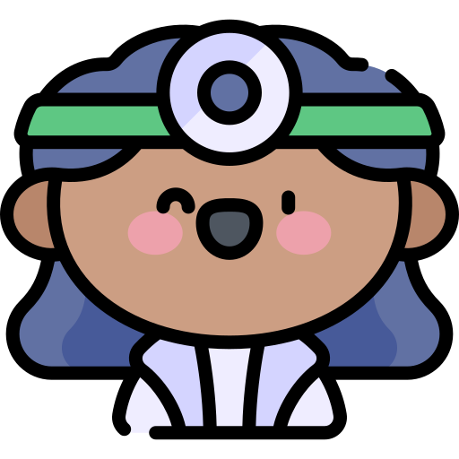 médico Kawaii Lineal color Ícone