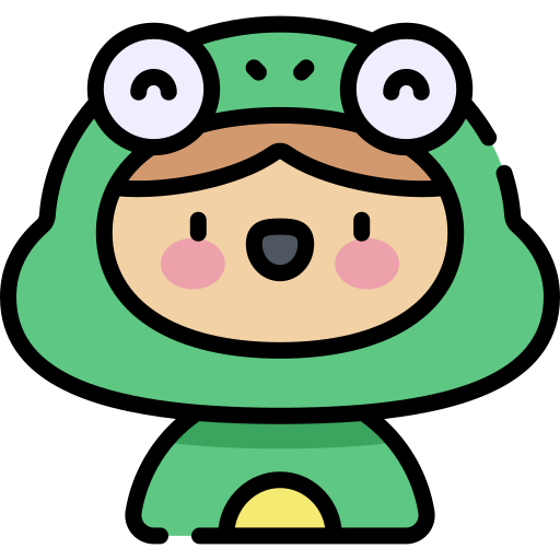개구리 Kawaii Lineal color icon