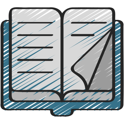 Open book Juicy Fish Sketchy icon
