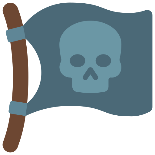 piraten vlag Juicy Fish Flat icoon
