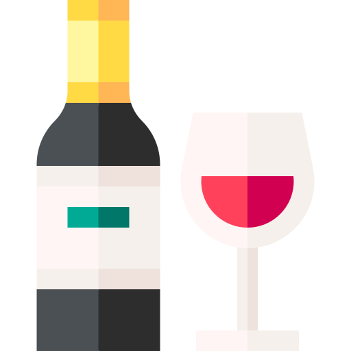 Wine bottle Basic Straight Flat icon