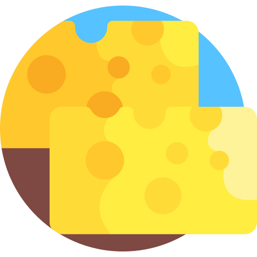 queso Detailed Flat Circular Flat icono