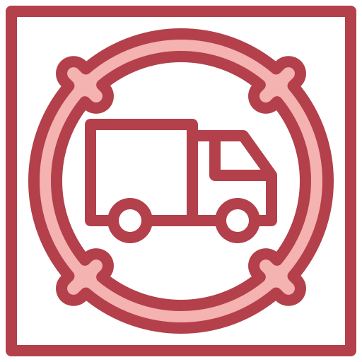 Delivery truck Surang Red icon