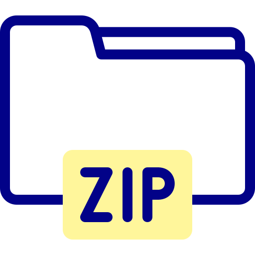 zip-datei Detailed Mixed Lineal color icon