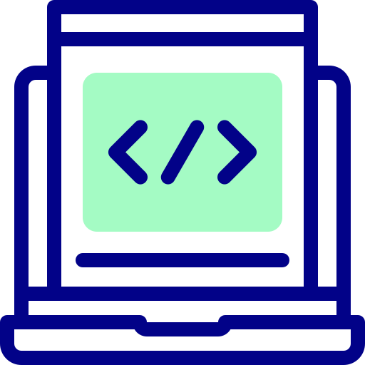 Coding Detailed Mixed Lineal color icon