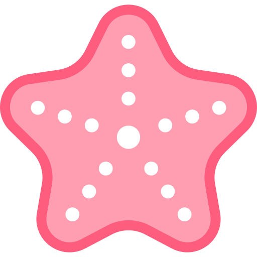 Морская звезда Detailed color Lineal color иконка