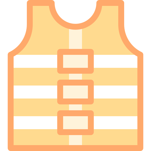 chalecos salvavidas Detailed color Lineal color icono