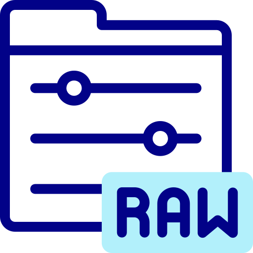 raw-datei Detailed Mixed Lineal color icon