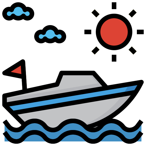 Speedboat Surang Lineal Color icon