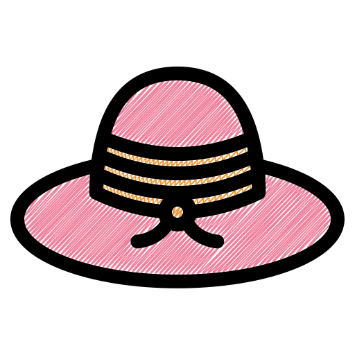 sombrero de pamela Generic Outline Color icono