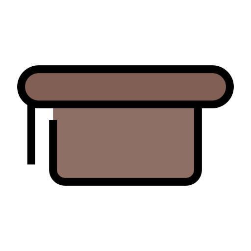 Выпускной шляпа Generic Outline Color иконка