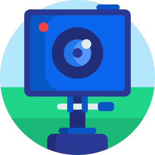 cámara de acción Detailed Flat Circular Flat icono