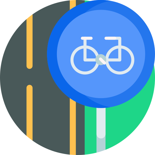 Bicycle parking Detailed Flat Circular Flat icon