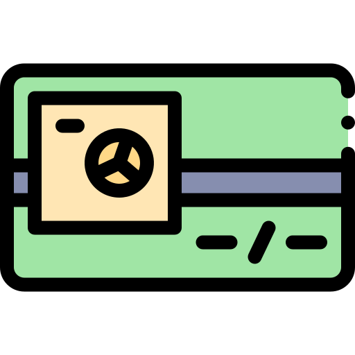kredietkaart Detailed Rounded Lineal color icoon