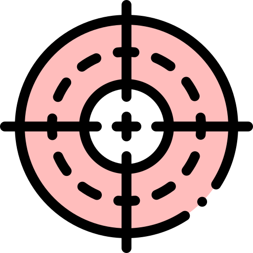 Crosshair Detailed Rounded Lineal color icon