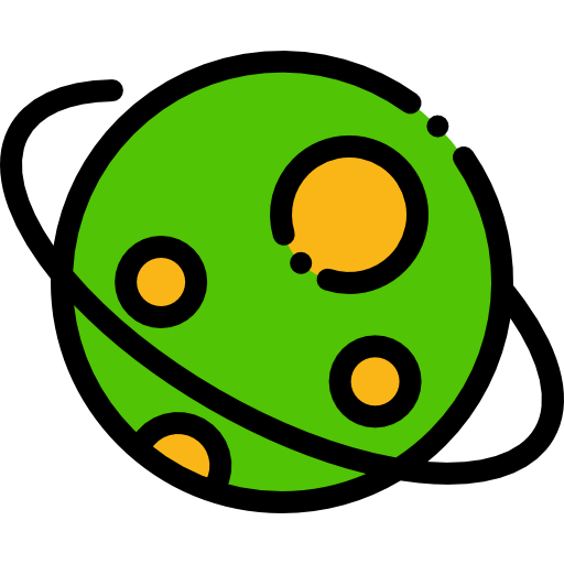 Planet Detailed Rounded Lineal color icon