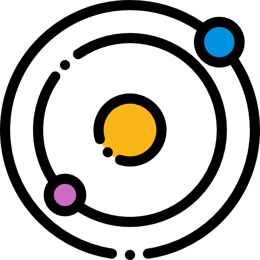Solar system Detailed Rounded Lineal color icon