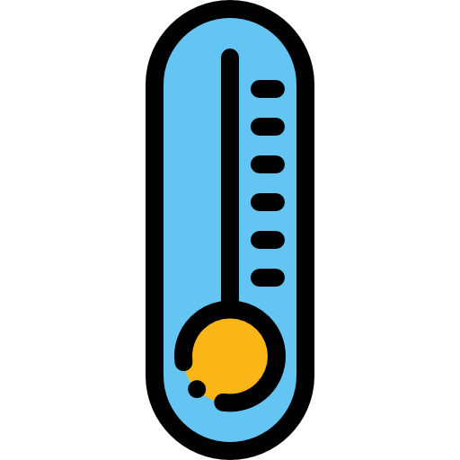 thermometer Detailed Rounded Lineal color icoon