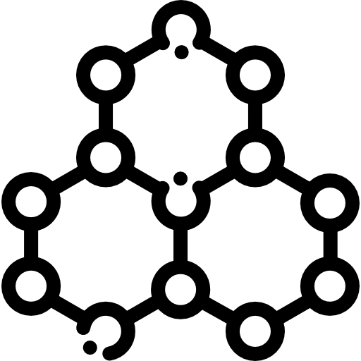 molekularny Detailed Rounded Lineal ikona