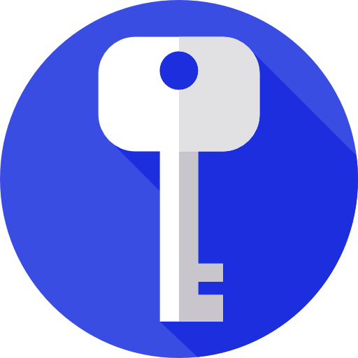 Key Flat Circular Flat icon