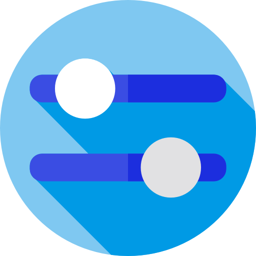 schuifregelaar Flat Circular Flat icoon