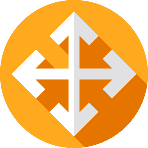 moverse Flat Circular Flat icono
