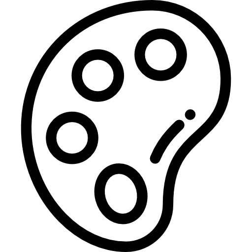 ペイントパレット Detailed Rounded Lineal icon
