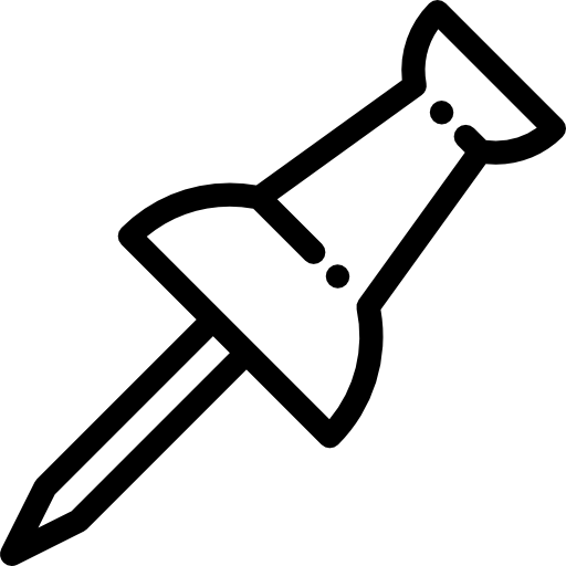 プッシュピン Detailed Rounded Lineal icon